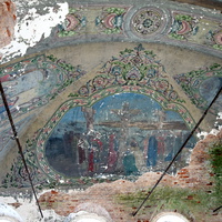 Богоявленская церковь в с. Рябиново Куменского района Кировской области. Росписи на стенах
