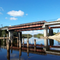 Поросозеро  Мост через реку Суна.