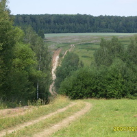 Дорога к деревне Новое Русаново