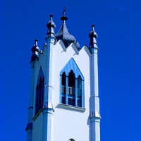Фрагмент 44-метрової дзвінниці Преображенської церкви(1839),архітектор Джорджіо Торічеллі на замовлення графа Воронцова.