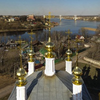 Вид на Кимры с колокольни церкви Вознесения Господня
