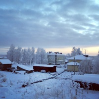 Вид на жилые дома в поселке Усть-Вымь