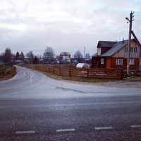 Въезд с шоссе в село