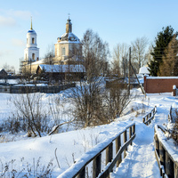 Вид на Покровскую церковь в селе Адышево Оричевского района Кировской области