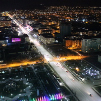 Панорама ночного города.
