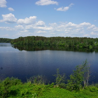 Вид на Рощенское Озеро.