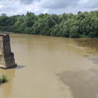 Впадіння ріки Стрий у ріку Дністер