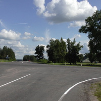 Левки.Перекресток дорог Р-91 и Р-92