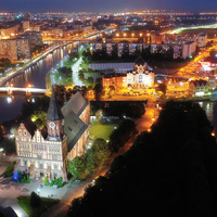 Красивый Калининград ночью
