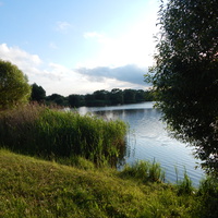 Озеро на р.Кревлянка (на южной окраине Крево у трассы М-7)