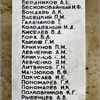 Мемеориальная плита воинов-земляков, погибших в ВОВ 1941-1945 годах