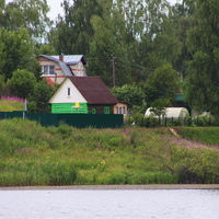 Вид на деревню с Флёнова озера.