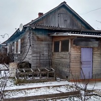 заброшенный двухквартирный деревенский дом в д. Данилов Починок