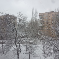 Рождественский снег на бульваре Шахтостроителей.