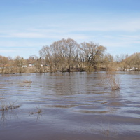 Разлив реки Упы в Орлово