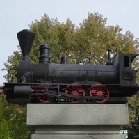 Памятник в честь открытия железной дороги Лунинец-Вильно 30.12.1884