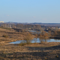 Вид на посёлок Кромы со стороны деревни Пушкарная