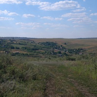 Копейково. Вид села с восточных холмов.