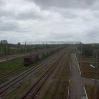 Вид на восток с переходного моста станции Орловщина.