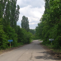 Буда-Орловецкая,въезд со стороны Городища.