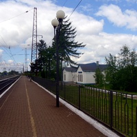 Перон станции Чернолеска,село Богдановка.