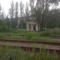 Стрелочный пост на станции Днепрострой-1.