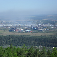 Иркутский Алюминиевый Завод (Ирказ СУАЛ) вид с горнолыжки в Олхе