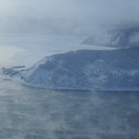 Порт Байкал вид с камня Черского в Листвянке