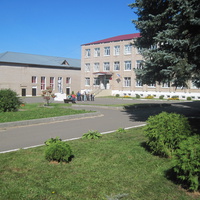 Памятник Ленину перед зданием начальной школы.