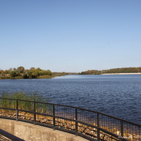 Вид на городское водохранилище со смотровой площадки