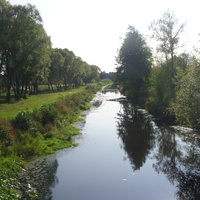 Река Воймега на окраине городского парка "Крестов Брод"