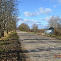 Остановка общественого транспорта рядом с деревней Сорокино