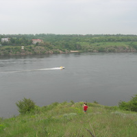 Вид на о.Хортица, река Днепр
