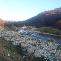 Панорама долины речки Белая на окраине 4-го посёлка (микрорайона) села Белая Речка