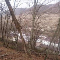 На одном из холмов у санатория "Целебные Воды" около 3-го посёлка (микрорайона) села Белая Речка