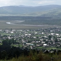 Панорама Акши вид с горы Крестовка