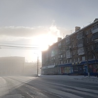 проспект Ленина утром на рассвете
