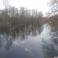 Река Поля с ж/д моста
