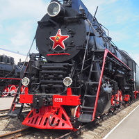 Ростовский музей железнодорожной техники. Паровоз Л-0029 построен в 1946 году.