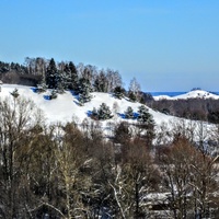 Вид на деревню Застава и городину.