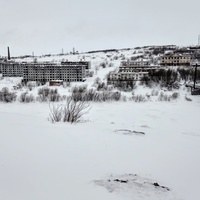 панорама бывшего жилого микрорайона Рудник в Воркуте.