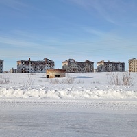 панорама нежилого поселка Юршор. вид с дороги.