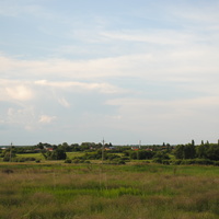 Вид села с дороги из Краснояровки.