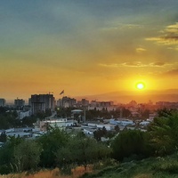 Вид на Душанбе из парка Победы