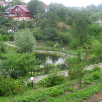 Станция юных натуралистов «Патриарший сад». Вид на Смородиновую аллею и Волшебное озеро