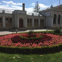Цветник перед Комплексом Верхних (Николаевских) минеральных ванн в Курортном парке