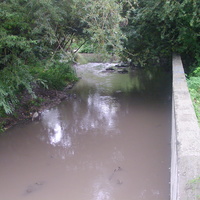 Река Бугунта за ул. Гагарина около Никольского храма