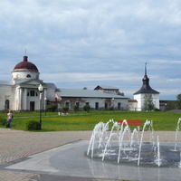 Городской фонтан, площадь у Казанского собора