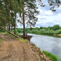 Река Клязьма в южной части  г. Петушки, вид к востоку