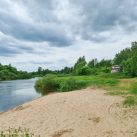 Река Клязьма в южной части  г. Петушки, вид к западу
